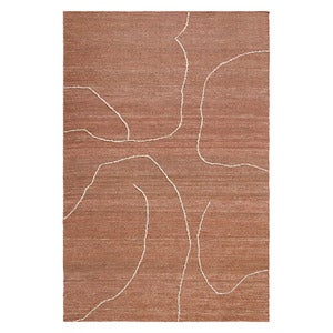 Handwoven Rug in Jute Gesso Terracotta 170x240 cm