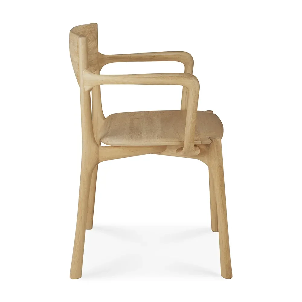 PI Dining chair with armrest Oak