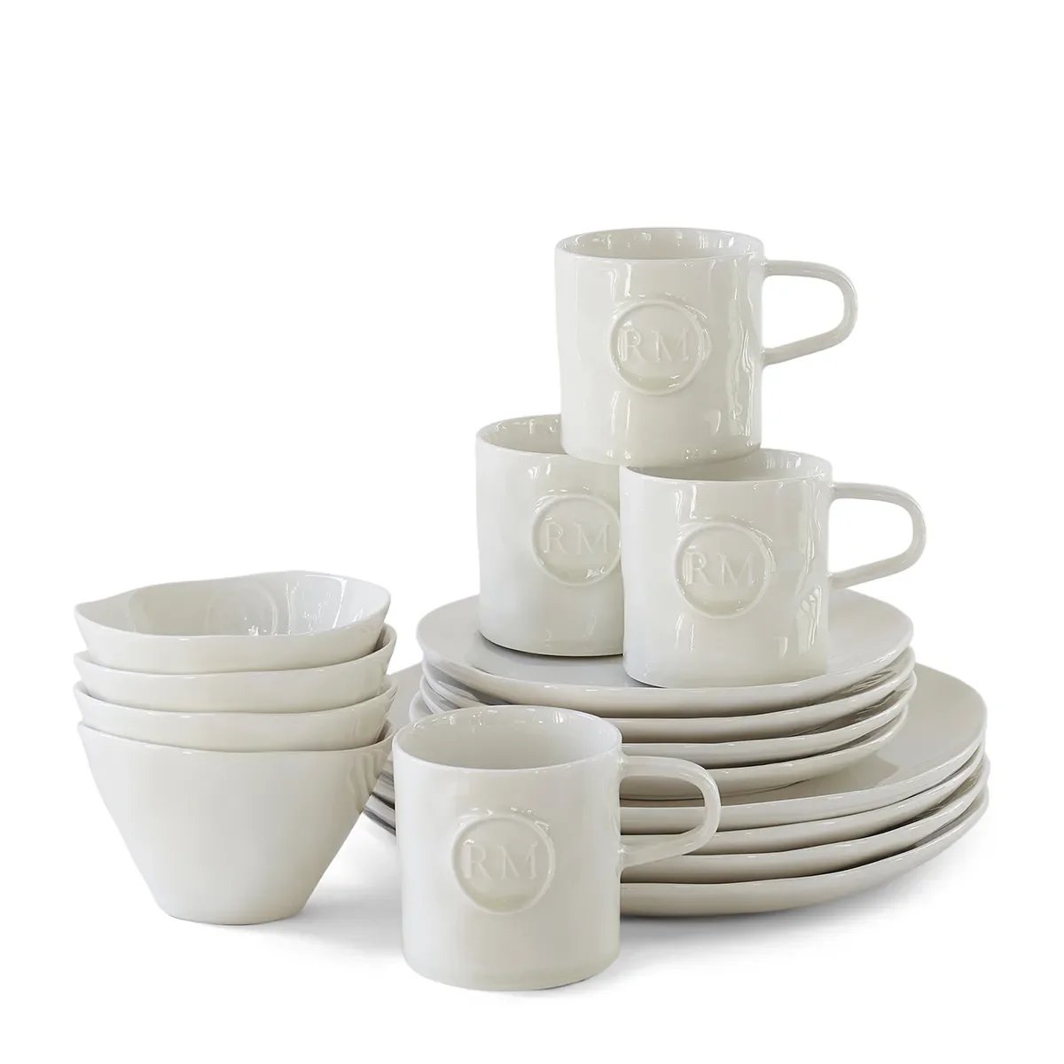Dinnerware Set Portofino 16 pieces White