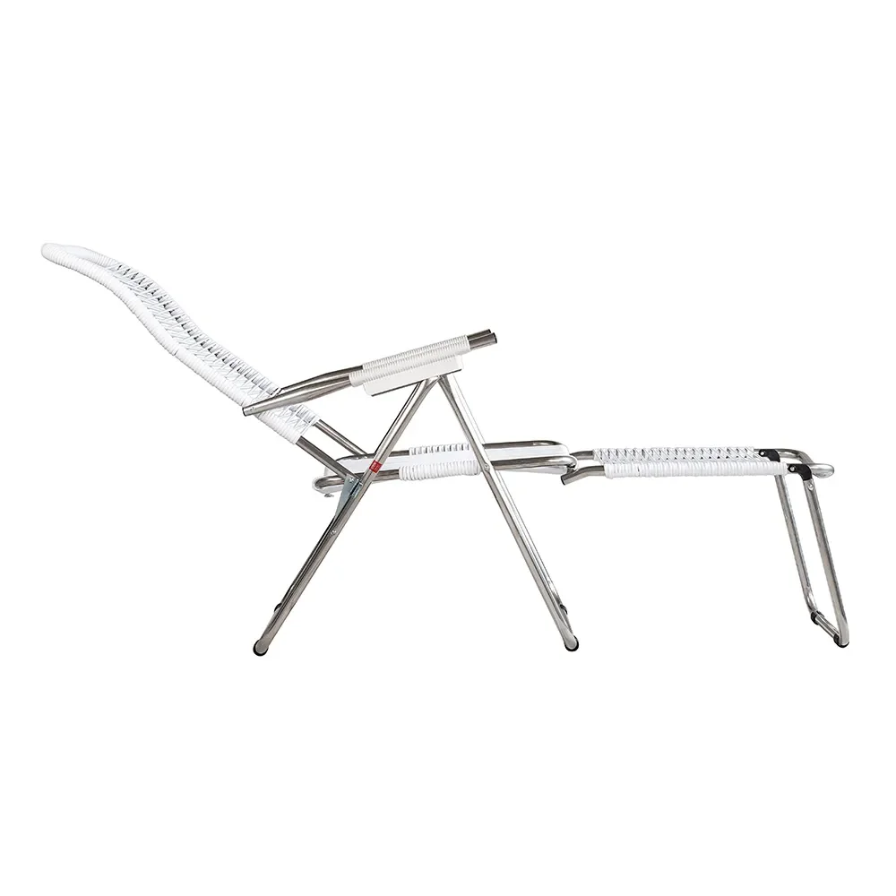 Spaghetti sun lounger white aluminium