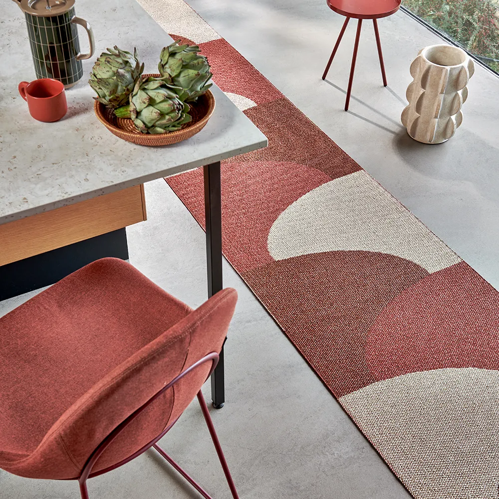 Hill carpet Brick/Rust/Cream 70 x 180cm