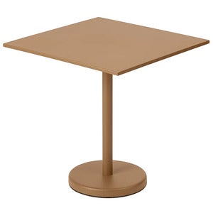 Linear Steel Café Table 70x70 cm Burnt Orange 