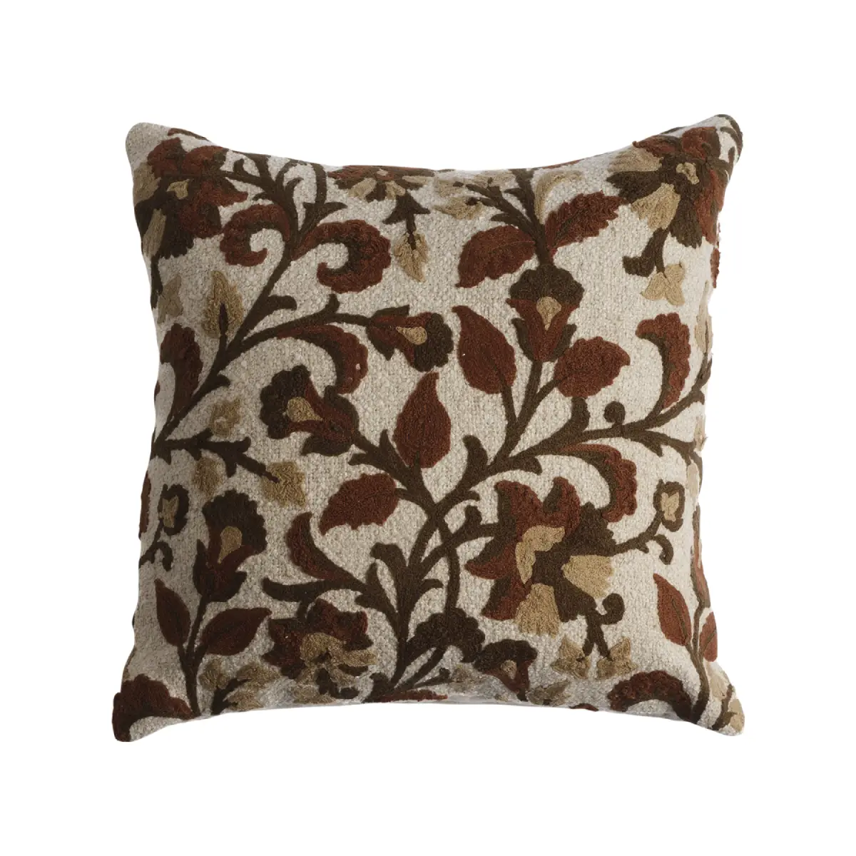 AGNES Cushion cover Brown/white 