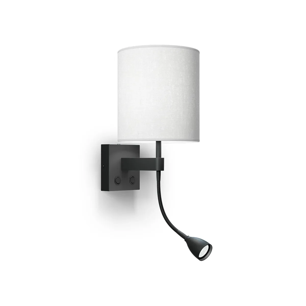 Dual wall lamp E27+MR11 metal textured black