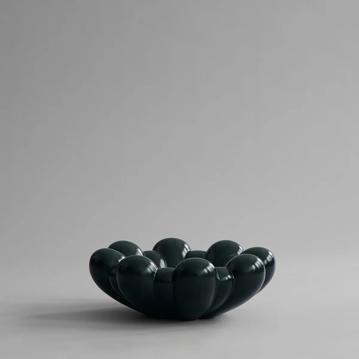 Handmade Decorative Bowl Bloom Dark Green Ø 44 cm