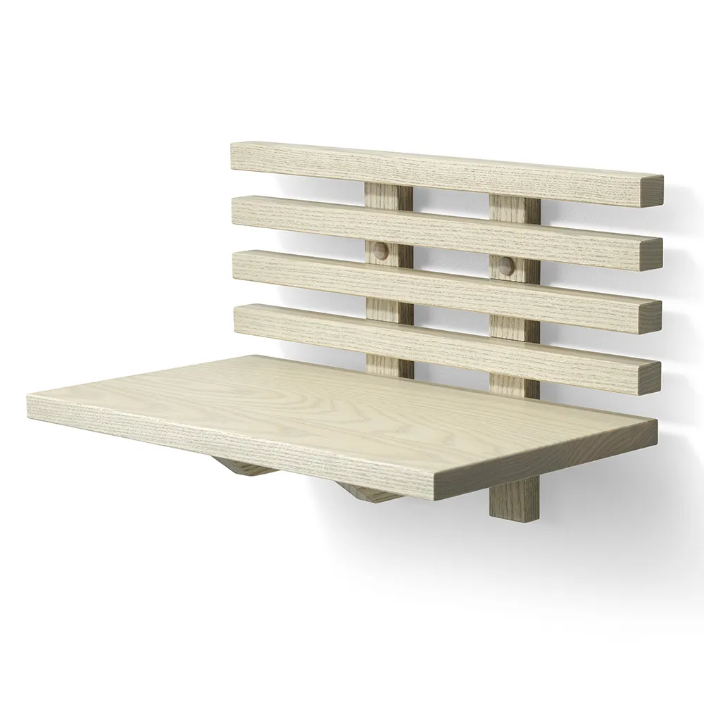 Zece Bedside Table Grey Oiled Ash