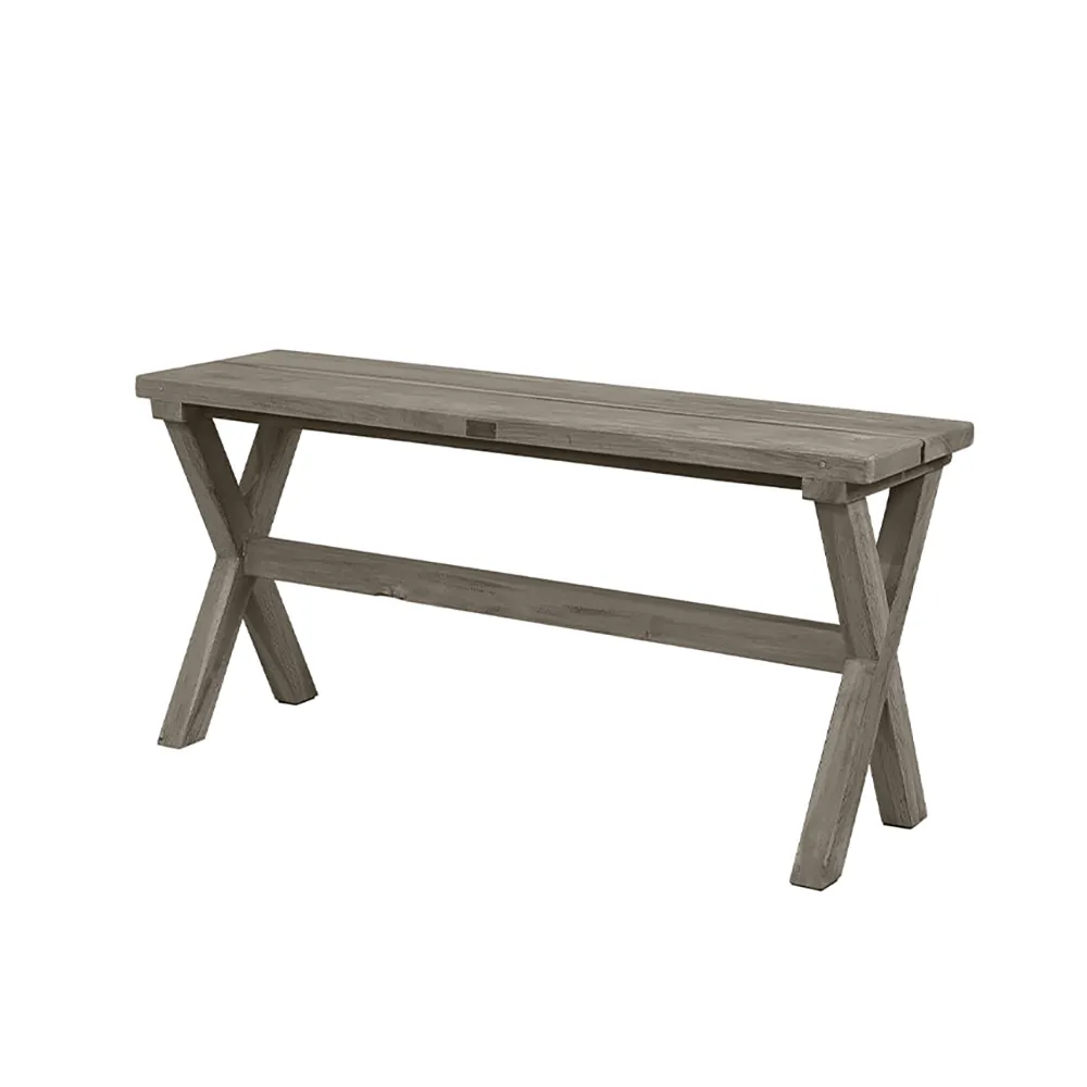Cross bench Charcoal teak