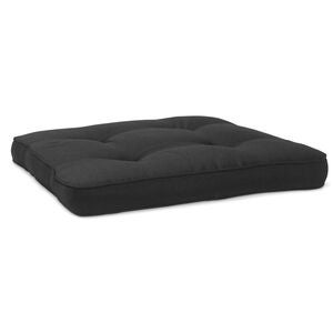 Seat cushion 49x53 cm Black polyester