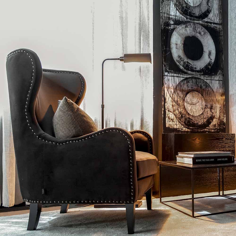 Wall Decor 3 Circles Brown 75 X 180 Cm