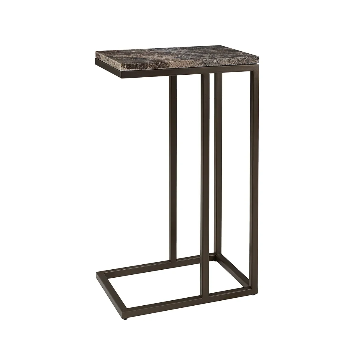 Marble Side Table Taro Slim Ash Brown