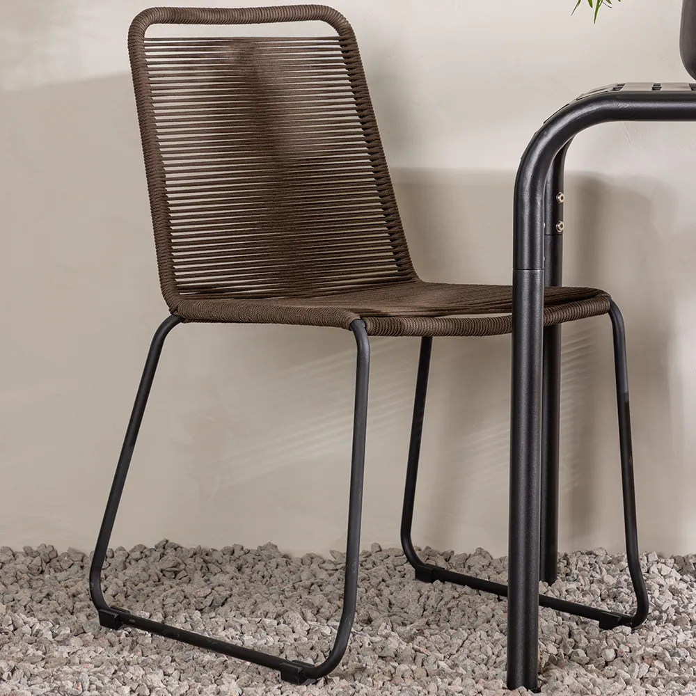 Lindos Dining Chair brown 2-pack