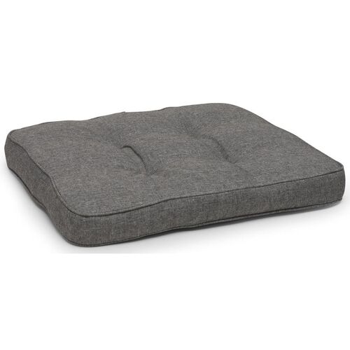 Seat cushion 49x53 cm grey polyester