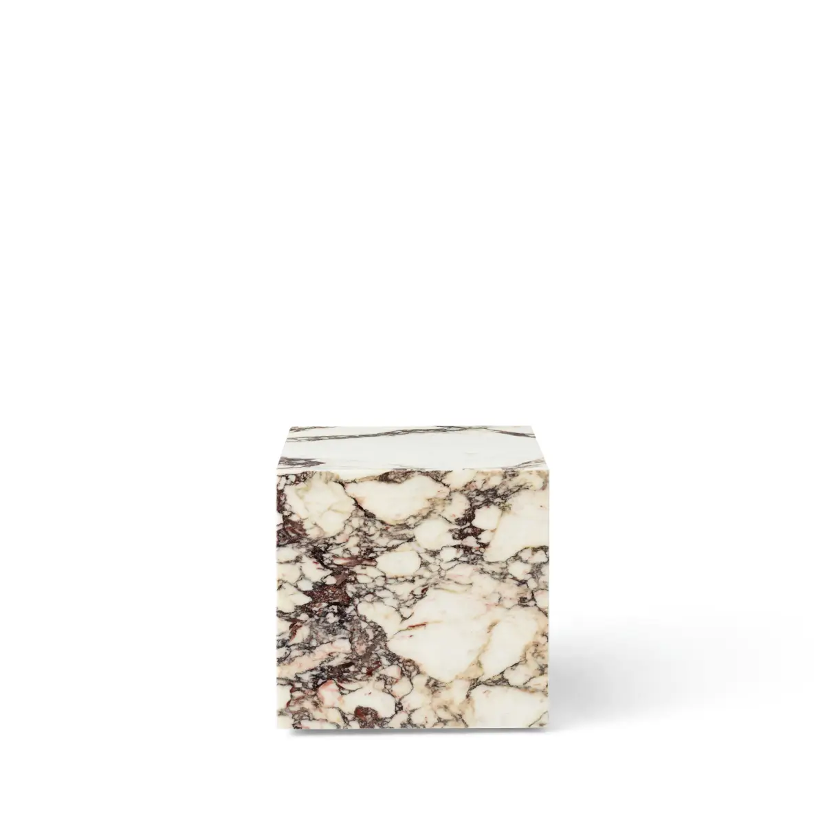 Plinth Table, Calacatta Viola marble