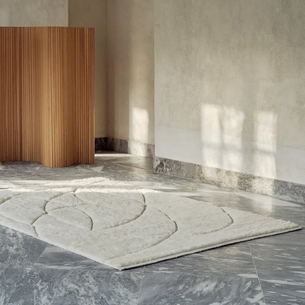 Lineal Sweep White 140x200 carpet