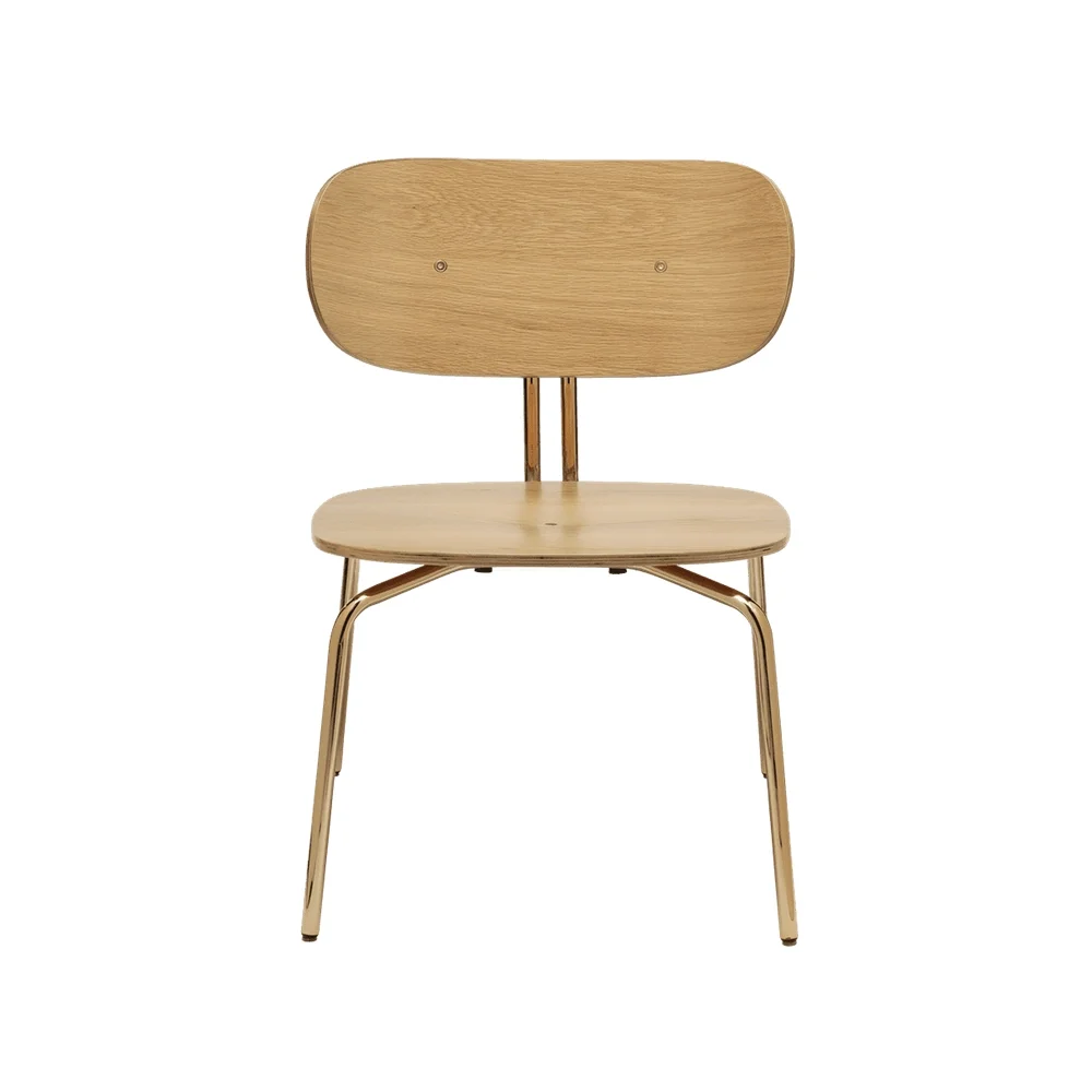  Curious Lounge Chair Oak/Brass