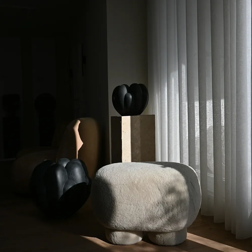 Big Foot Bench, Petit - Sheepskin