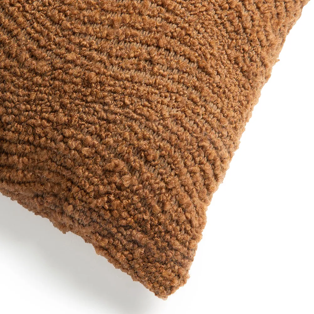 Cushion Cover Wave 50x50 cm Cinnamon