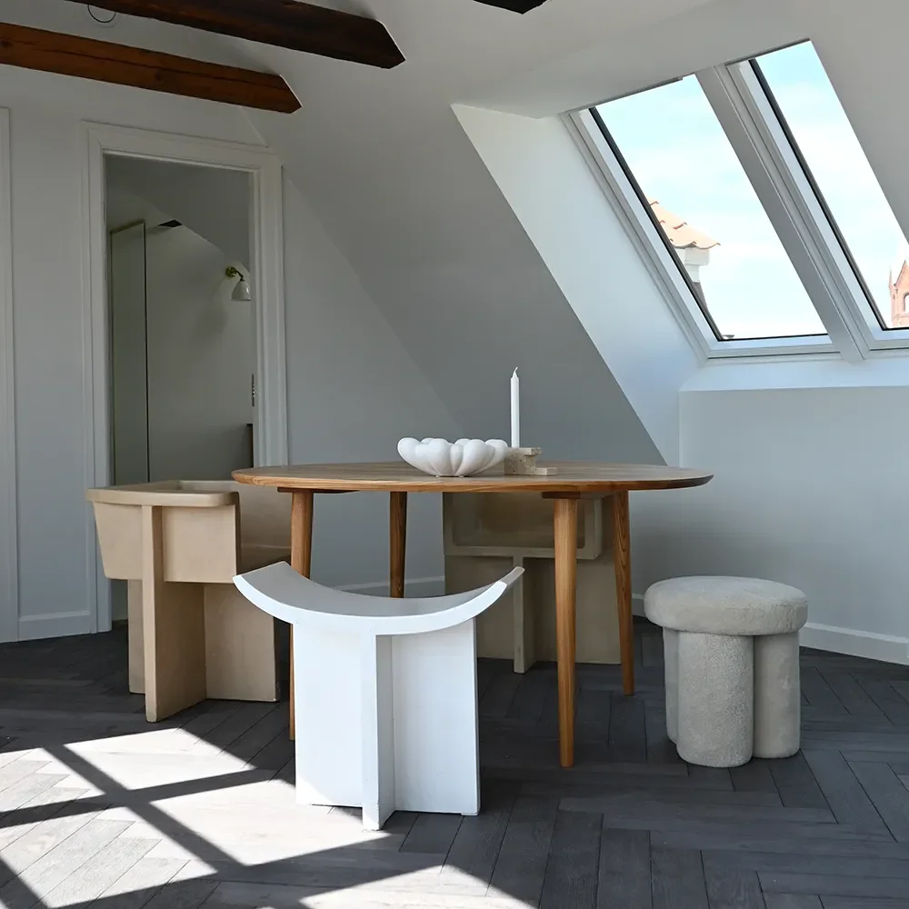 Brutus Stool - Bone White