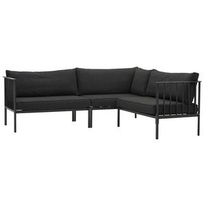 Upper sofa set Vänster Black / Teddy Black