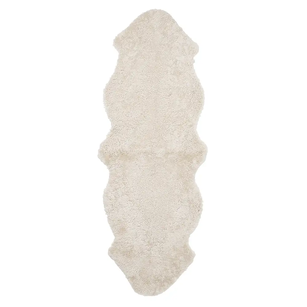 Curly Sheepskin double 60x180 cm Beige moonlight