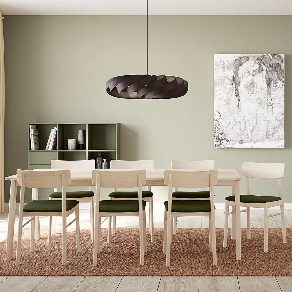 SM141 Dining table 100x209 cm Solid Oak White oiled