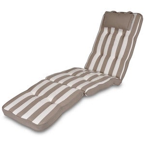 Woodline Deck Chair Cushion Taupe striped