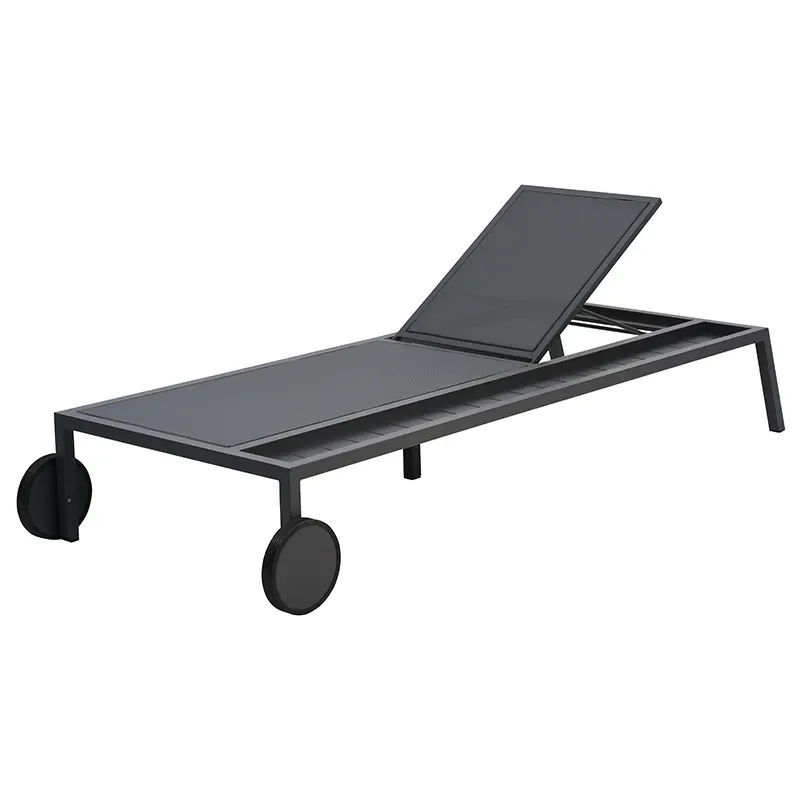 Samvaro sun lounger anthracite Pearl Grey