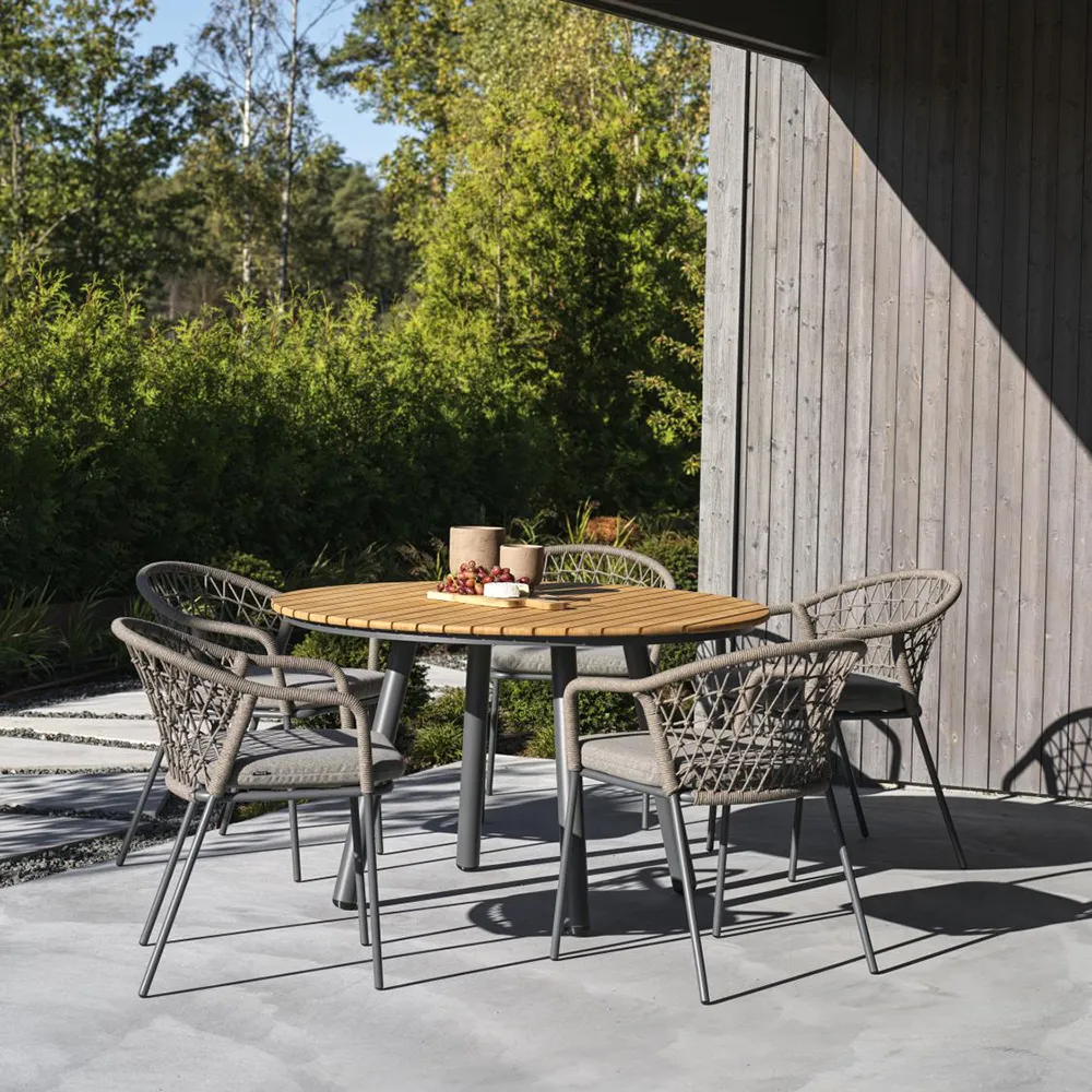 Bam Bo Dining Table Ø120 cm Bambu/Anthracite