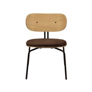 Curious Lounge Chair Oak/Black Teddy Brown