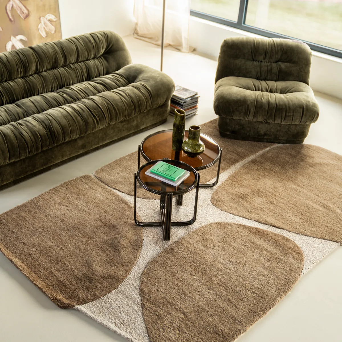 Rug Iwa 190x290 cm Brown