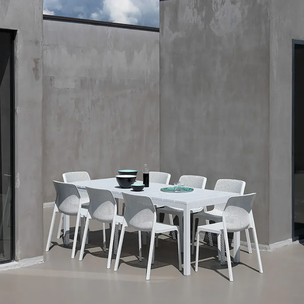 Rio Dining table 140/210x85 cm White