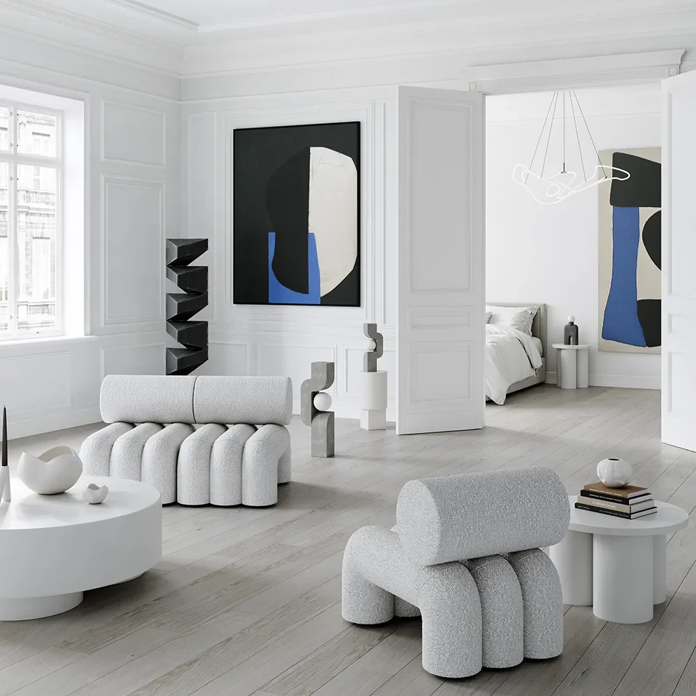 Big Foot Table, Tall - Bone White