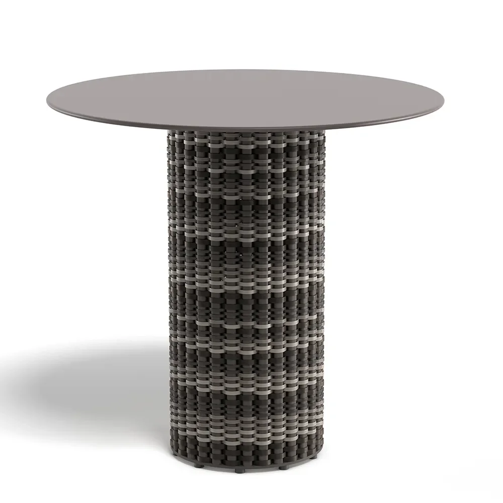 MYMI bistro table, Ø 80 cm, HPL tabletop DHZ black pepper 0317 myezra 0249