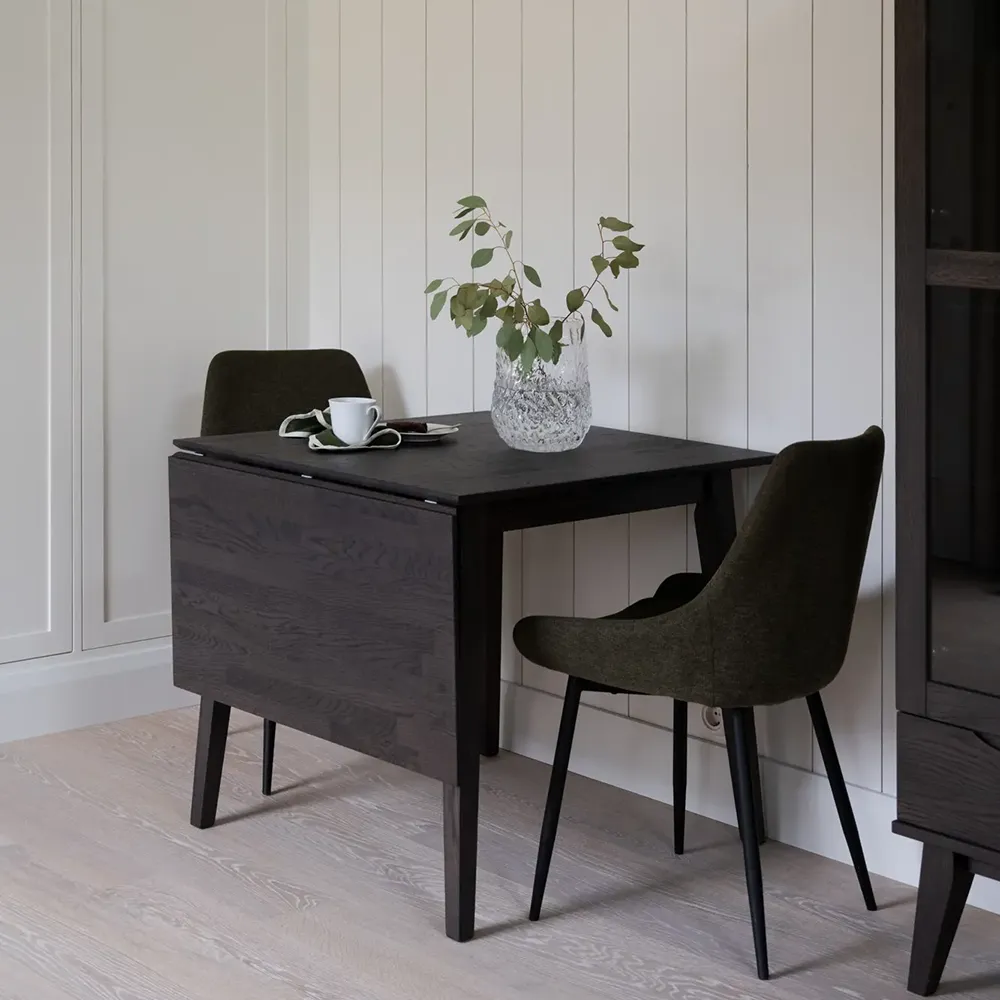 Filippa drop leaf table 80-125x80 cm brown oak