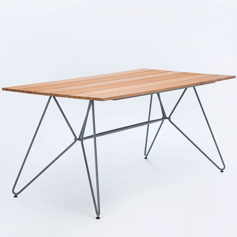 Sketch dining table grey 88x160 cm bamboo