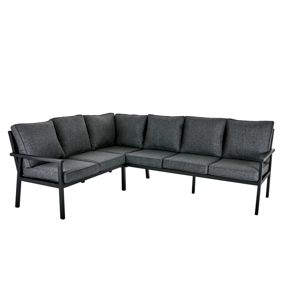 Rana corner sofa high 252x195 cm black