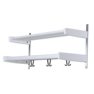 Meja Hat rack 90 cm 2 shelves White lacquered Birch
