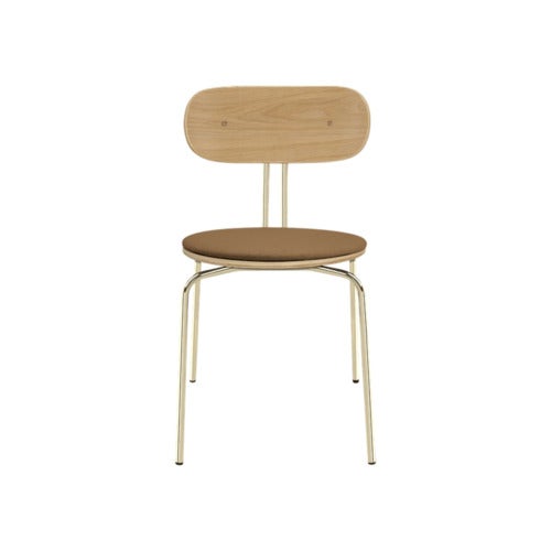 Curious Dining Chair Oak/Brass Sugar Brown