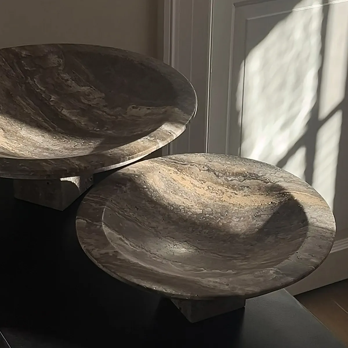 Travertine Decorative Bowl Sori Big, Ø 40 cm