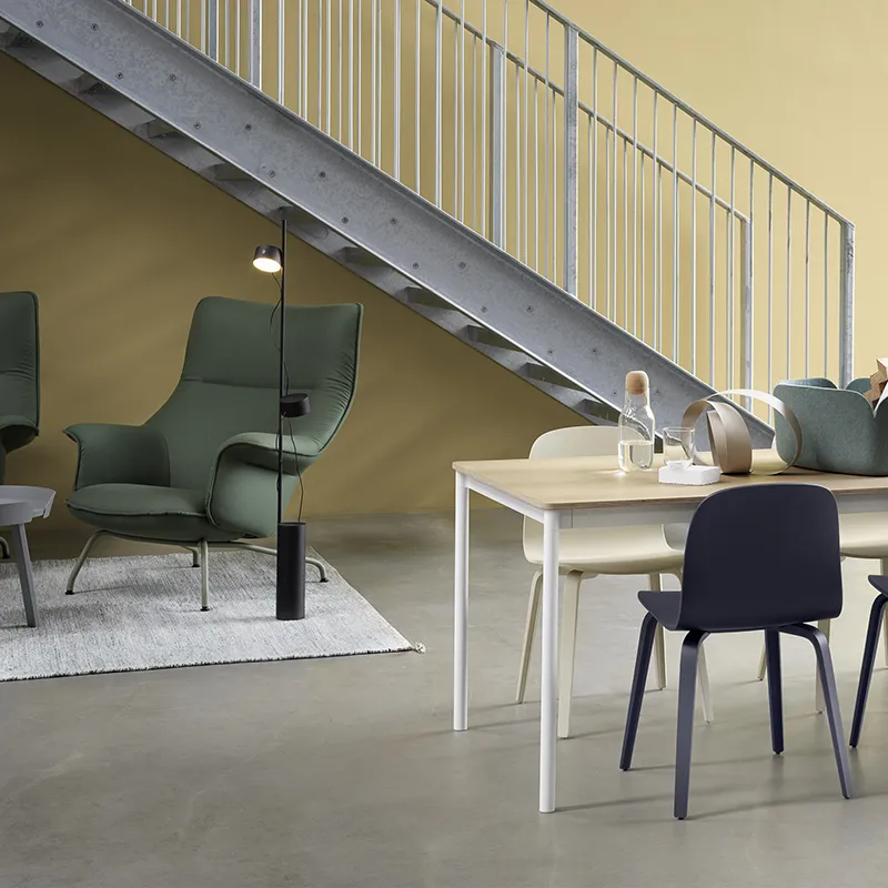 Doze Lounge Chair High Back Tube Base - Ocean 80 Anthracite Black