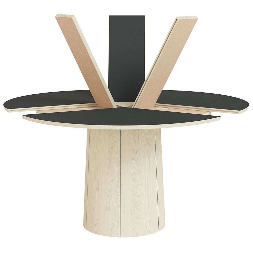 Sm33 Table Oak White Oil/Black Nano Laminate