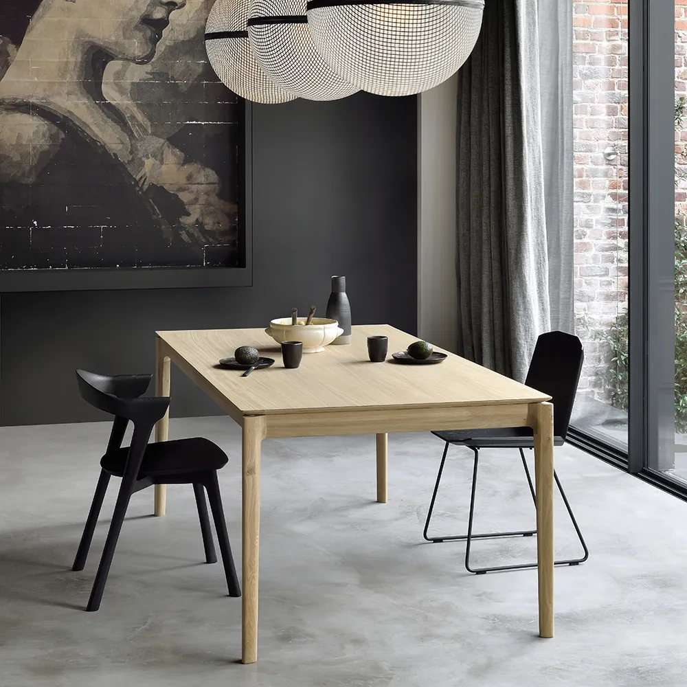 Bok Dining table 100x180-280 cm Oak