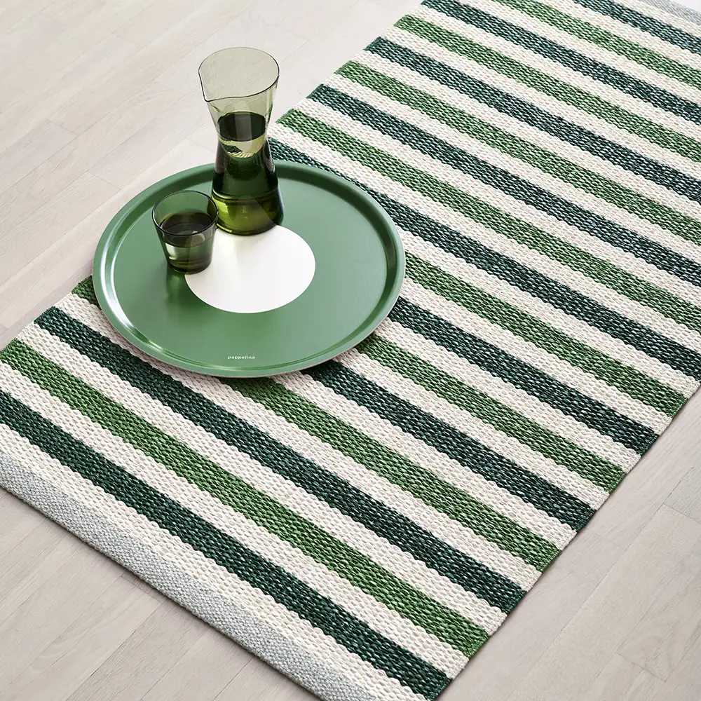 Teo Carpet 85x200 cm Dark Green/Grass Green/Vanilla