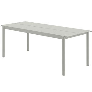 Linear Steel Dining table 200X75 cm Grey 