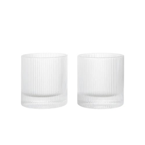 Ripple Tumbler Glass 2-pack Clear