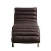 Cliff chaise longue in leather -Brown