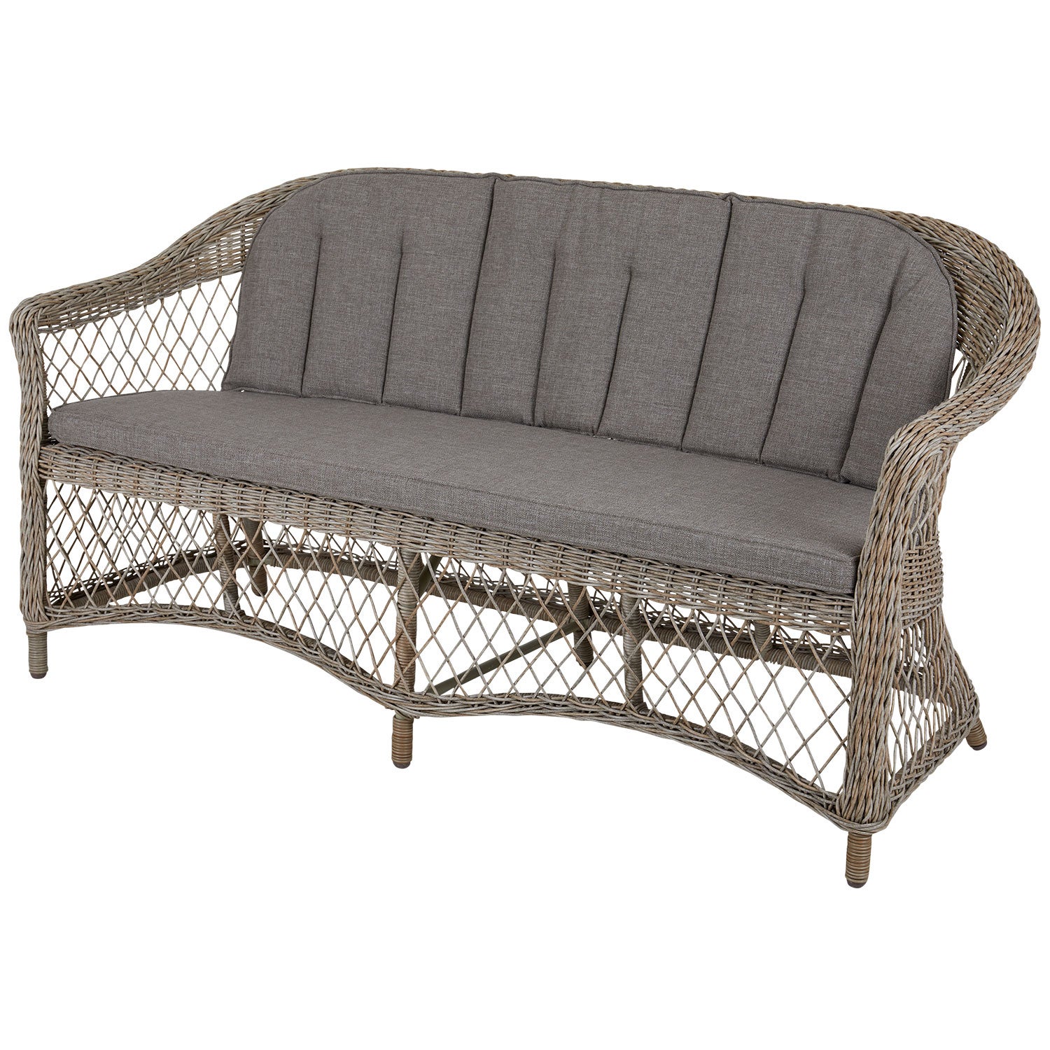 Kamomill 2 seater sofa rattan incl cushion