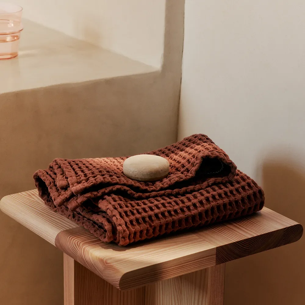 Bath Towel in Organic Cotton Brown Clay