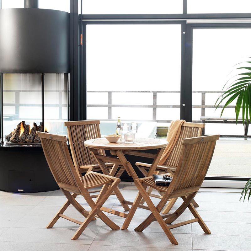 Turin dining chair natural teak