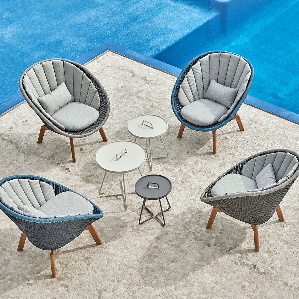 Peacock Lounge Armchair Grey